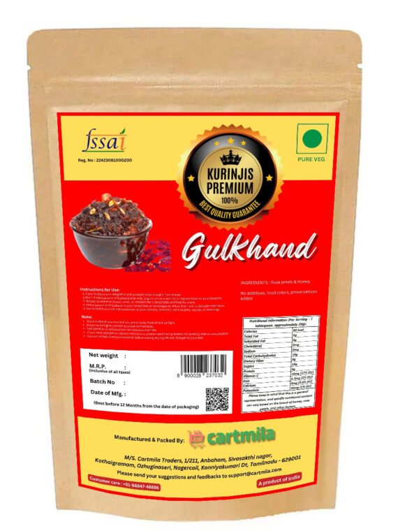 Kurinjis premium Gulkhand (Rose petals soaked in Honey) 400 gm
