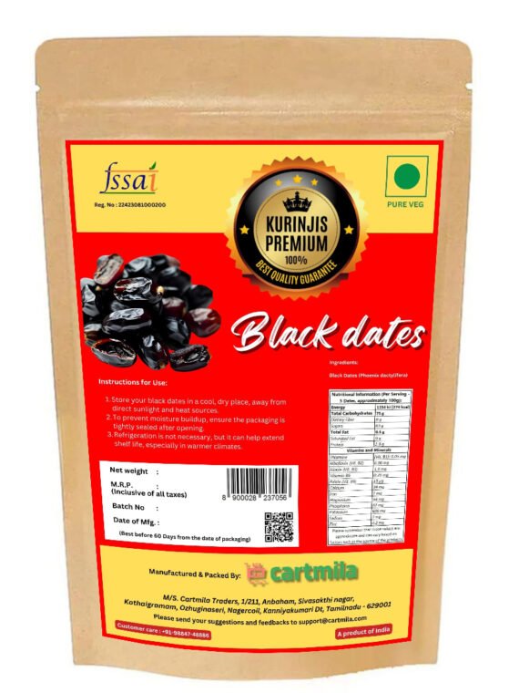 Kurinjis premium Black dates (400 gm)
