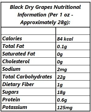 Kurinjis Premium Black Dry grapes (With seeds) 400 gm